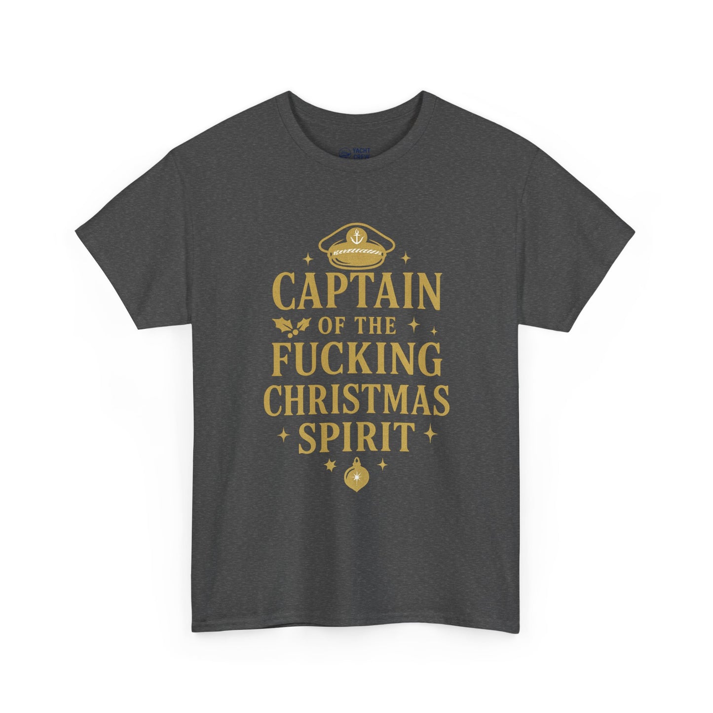 Captain of the Christmas Spirit T-Shirt — Funny Holiday Graphic Tee